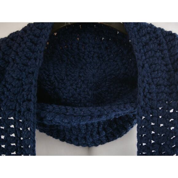 Handmade Scarf Hat Swak Couture Thick Lambswool blend Blue main image 5
